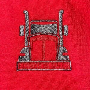 Soft Red Trucker Truck Driver Kenworth Sales Logo Hooded Hoodie Sweatshirt XL